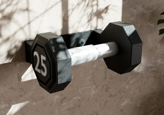 Dumbbell Toilet Paper Holder – Gym-Inspired Bathroom Decor for Fitness