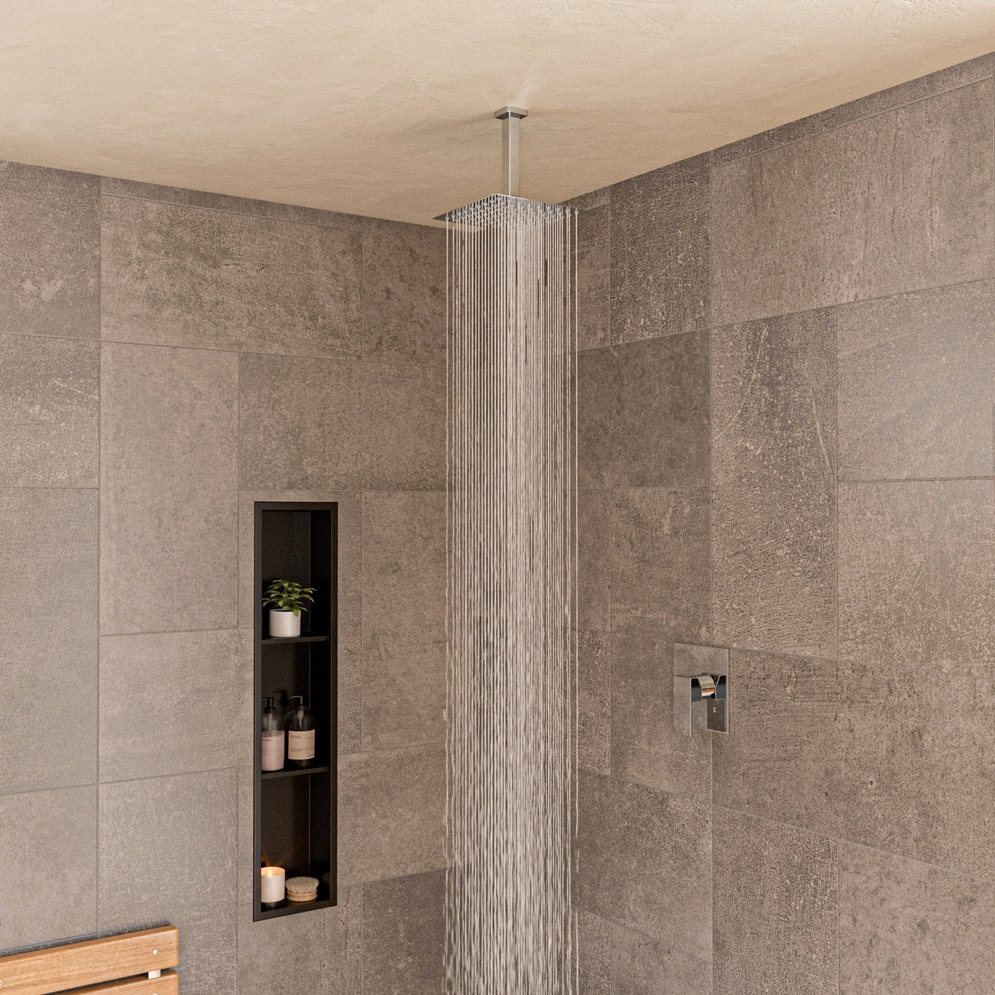 ALFI brand AB5501 Shower Valve Mixer with Square Lever Handle