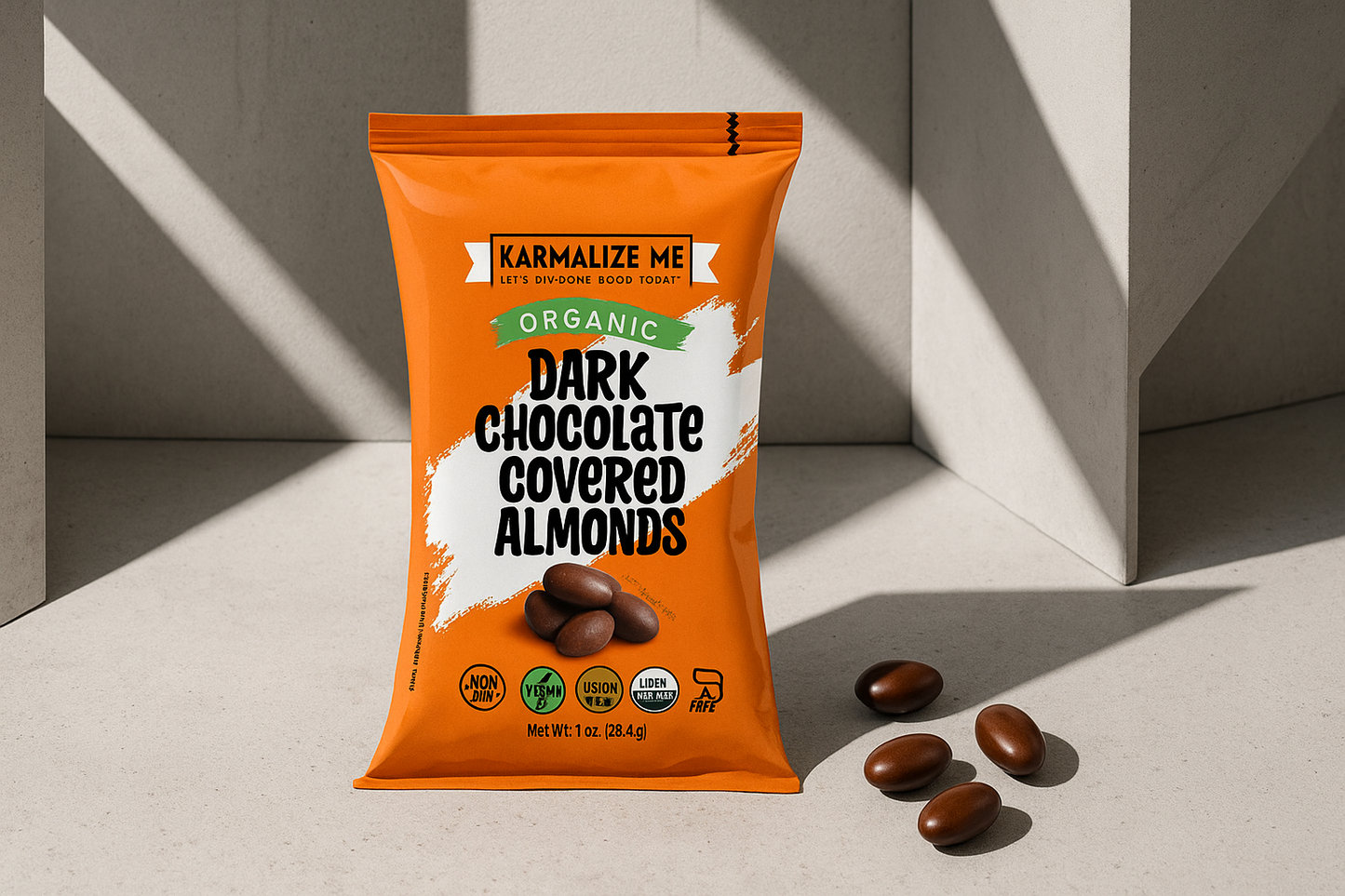 dark covered chocolate in display case