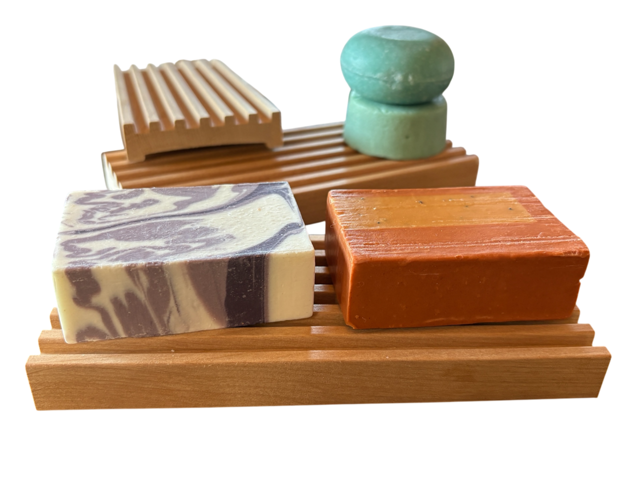 8" Alder Battlement Style Soap Dish