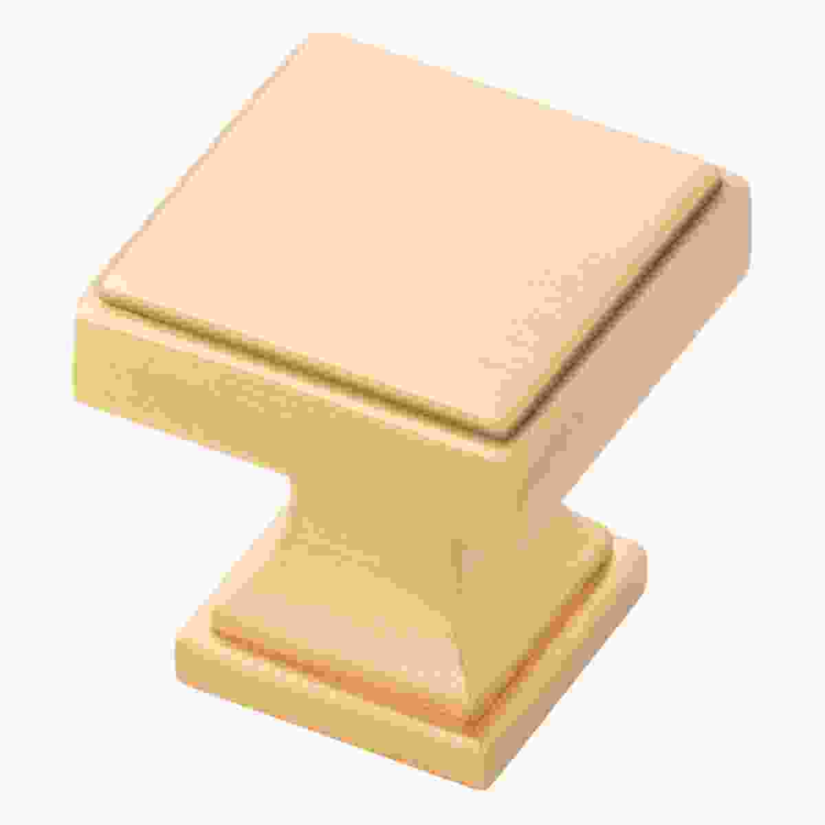 1-1/8 Inch Square Brownstone Square Knob