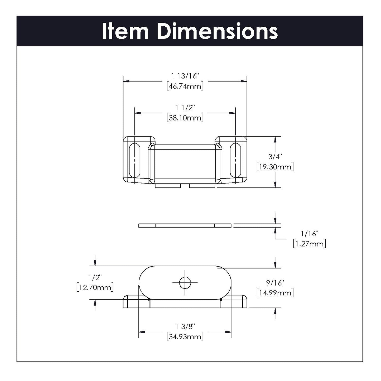 1-1/2 Inch Center to Center Catches