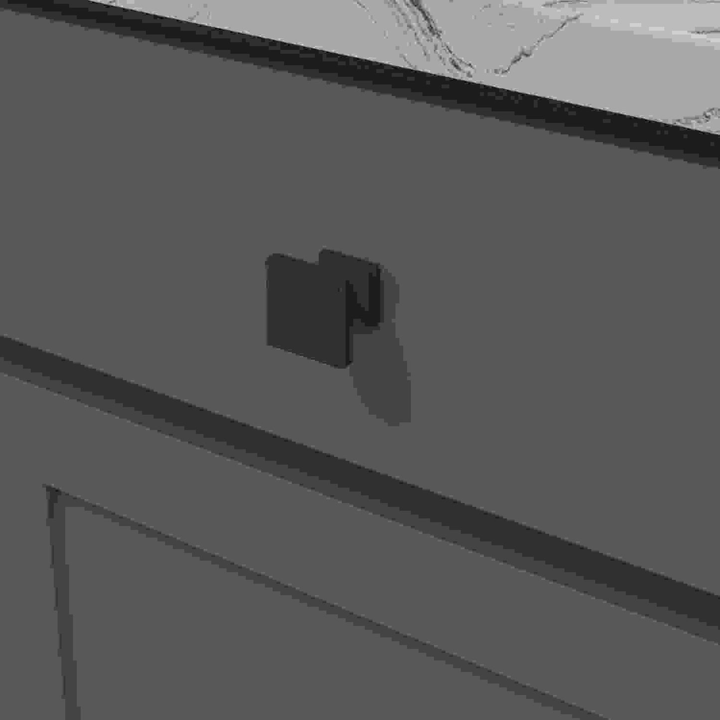1-3/8 Inch Square Brownstone Square Knob