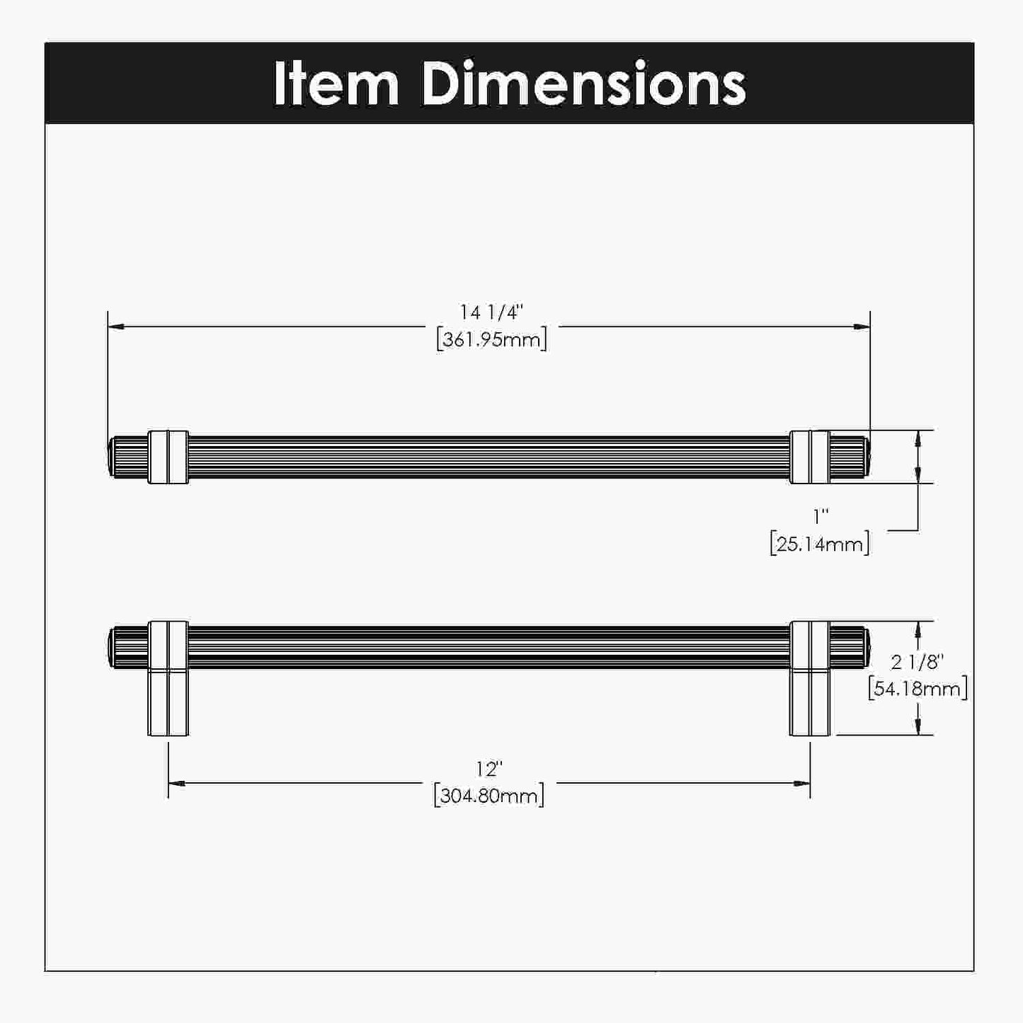 12 Inch Center to Center Sinclaire Appliance Pull