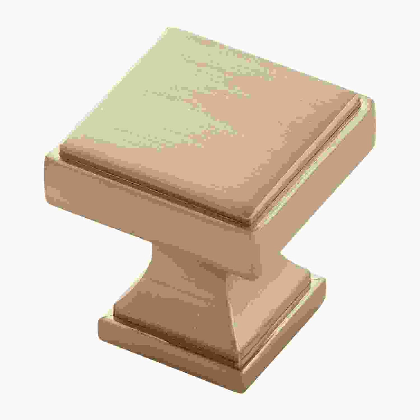 1-1/8 Inch Square Brownstone Square Knob