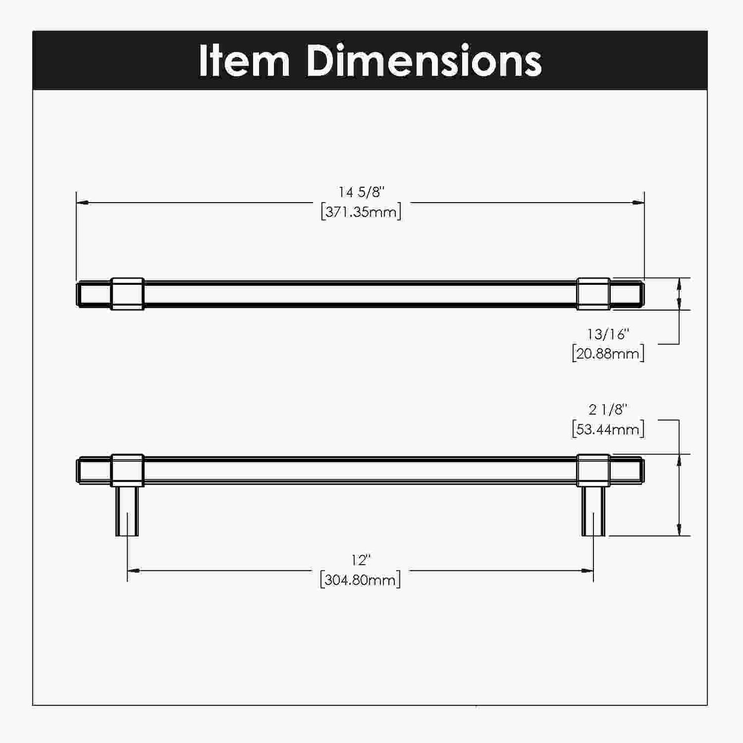 12 Inch Center to Center Monroe Appliance Pull