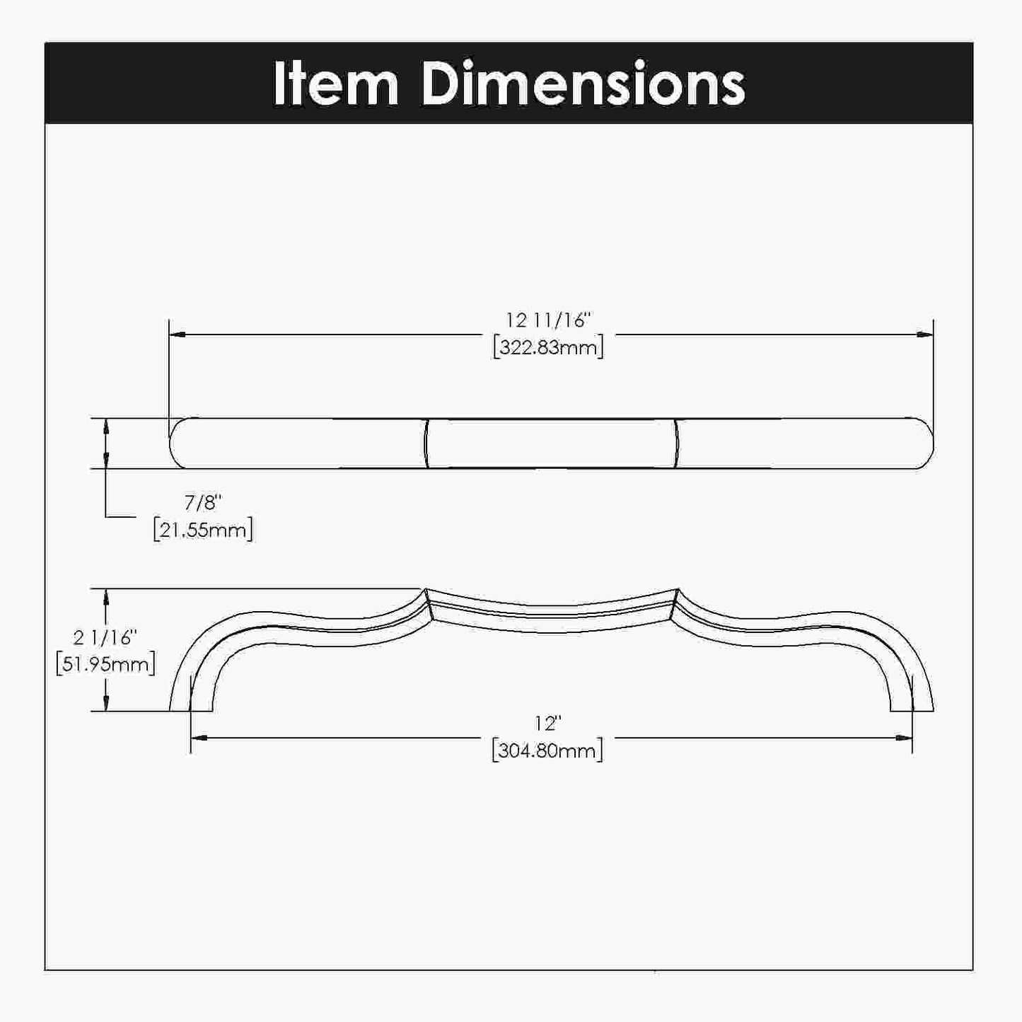 12 Inch Center to Center Trellis Appliance Pull