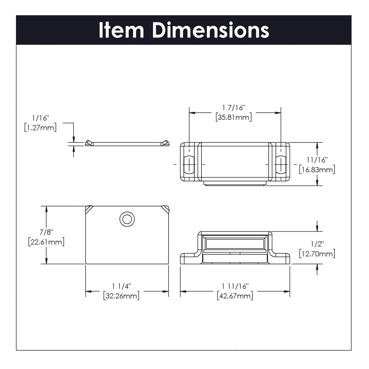 1-7/16 Inch Center to Center Catches