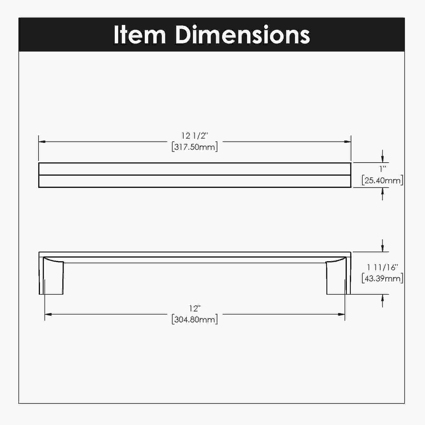 12 Inch Center to Center Avenue Appliance Pull