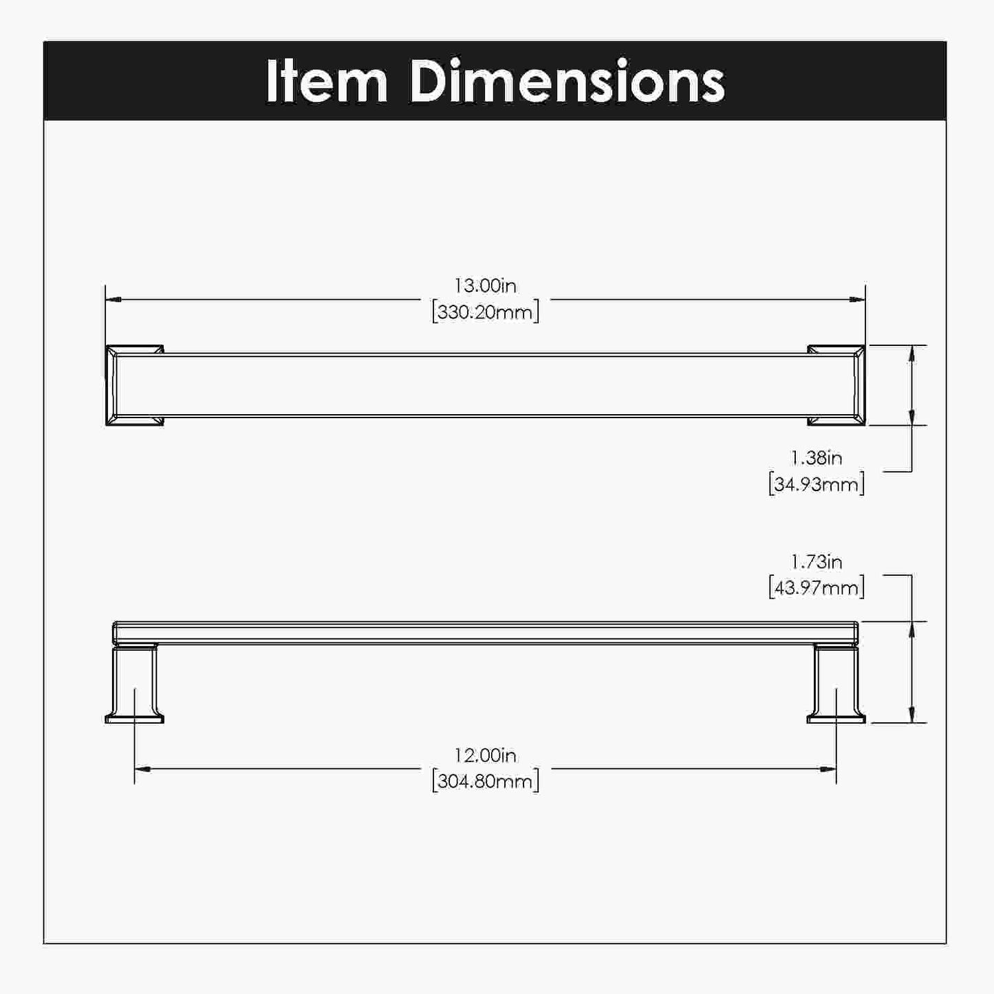12 Inch Center to Center Cambridge Appliance Pull