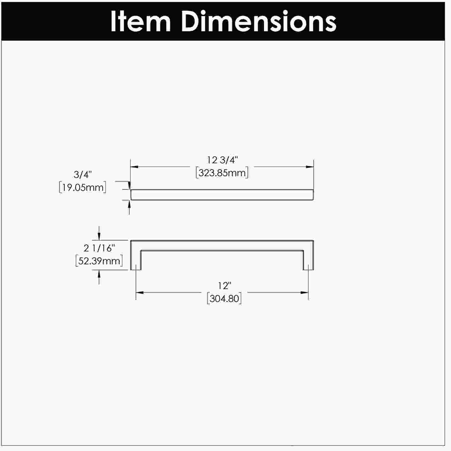 12 Inch Center to Center Coventry Appliance Pull