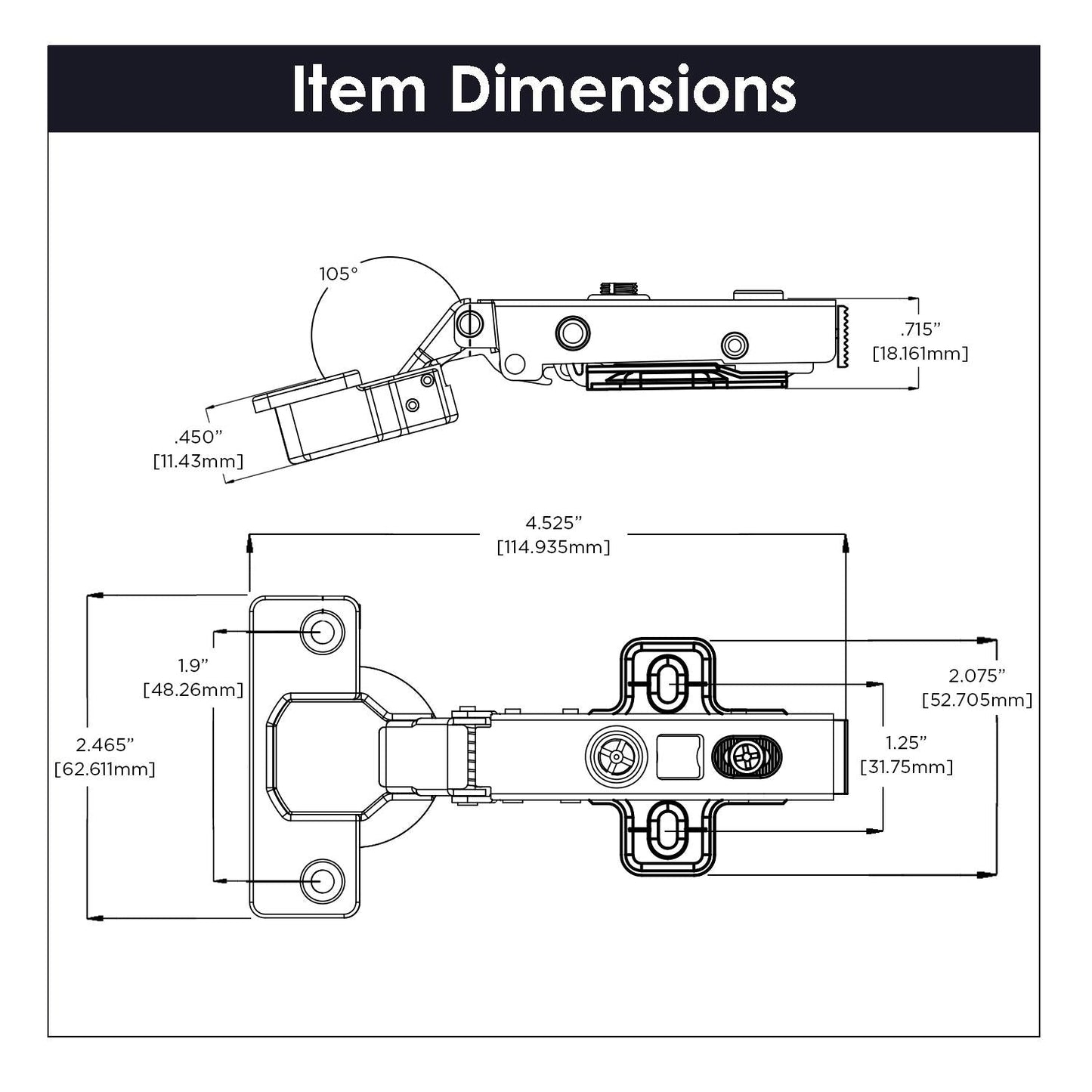 Concealed Soft Close Hinges