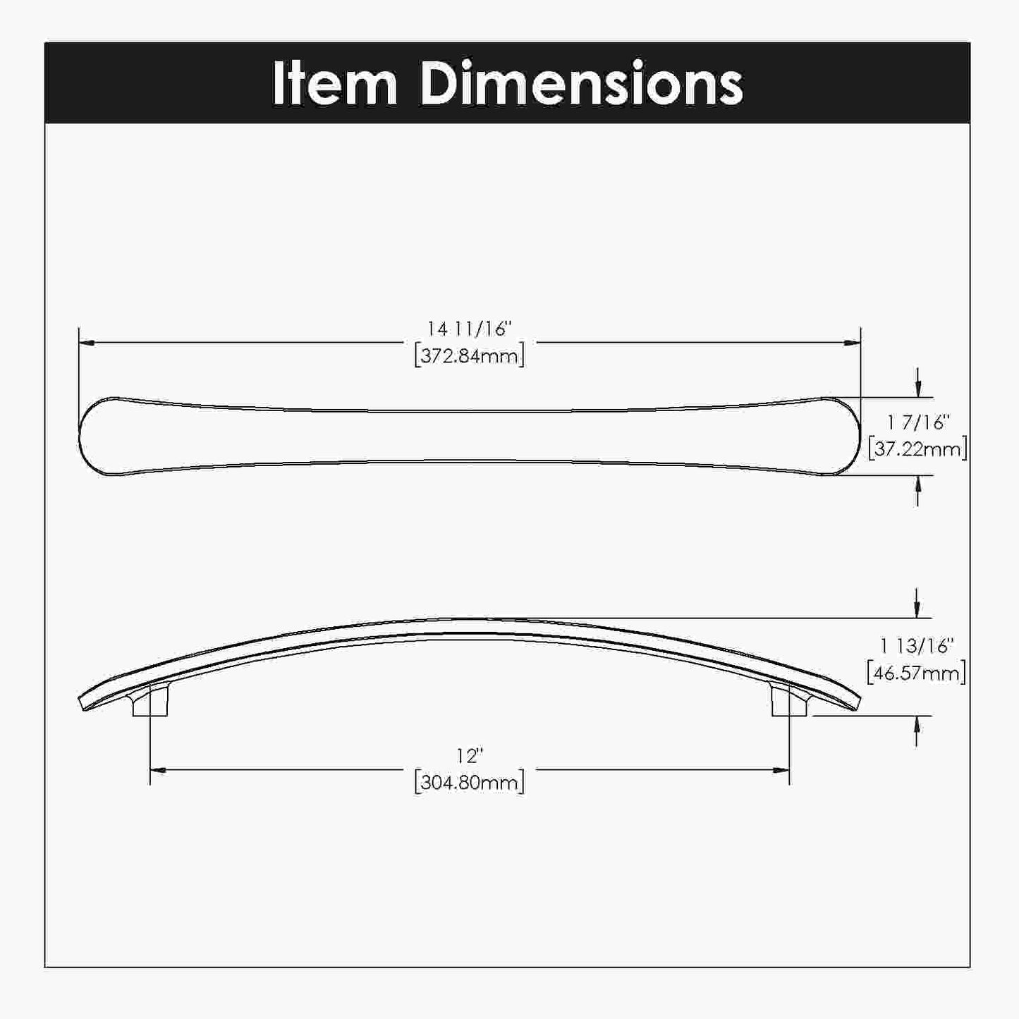 12 Inch Center to Center Vale Appliance Pull