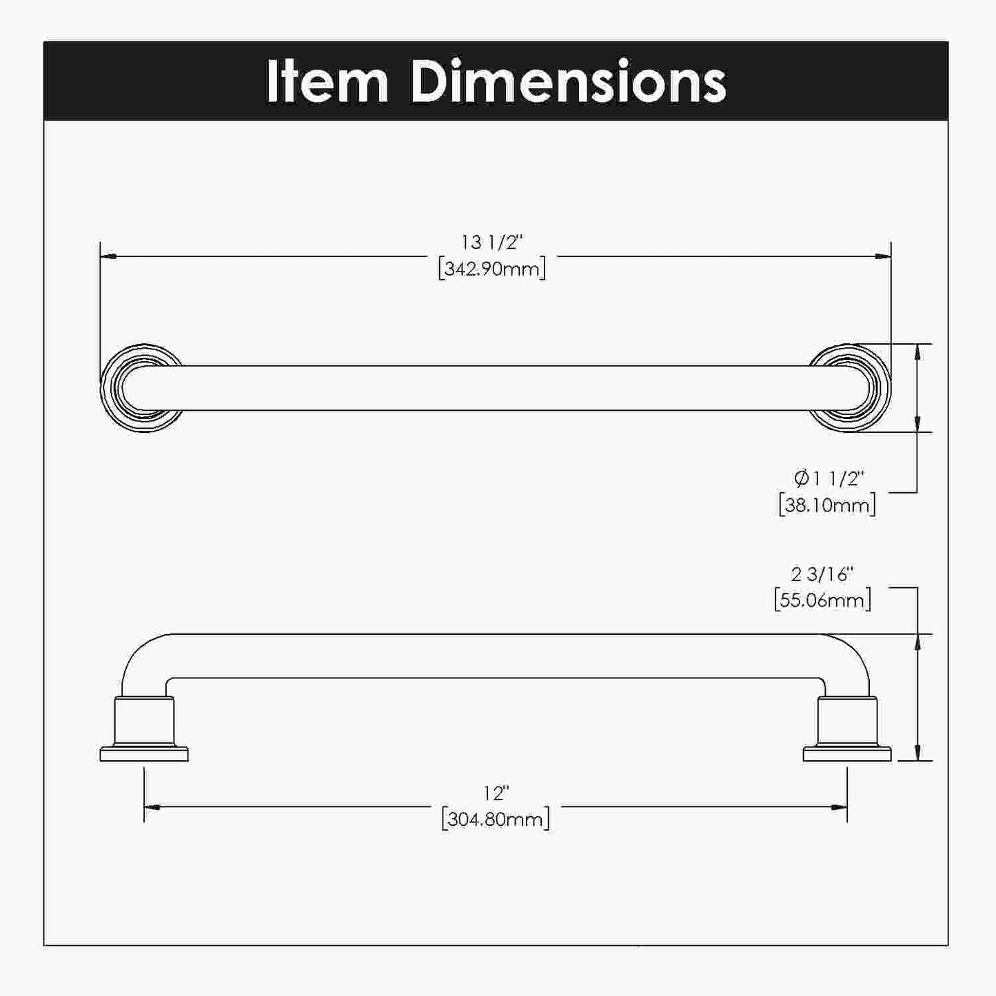 12 Inch Center to Center Urbane Appliance Pull