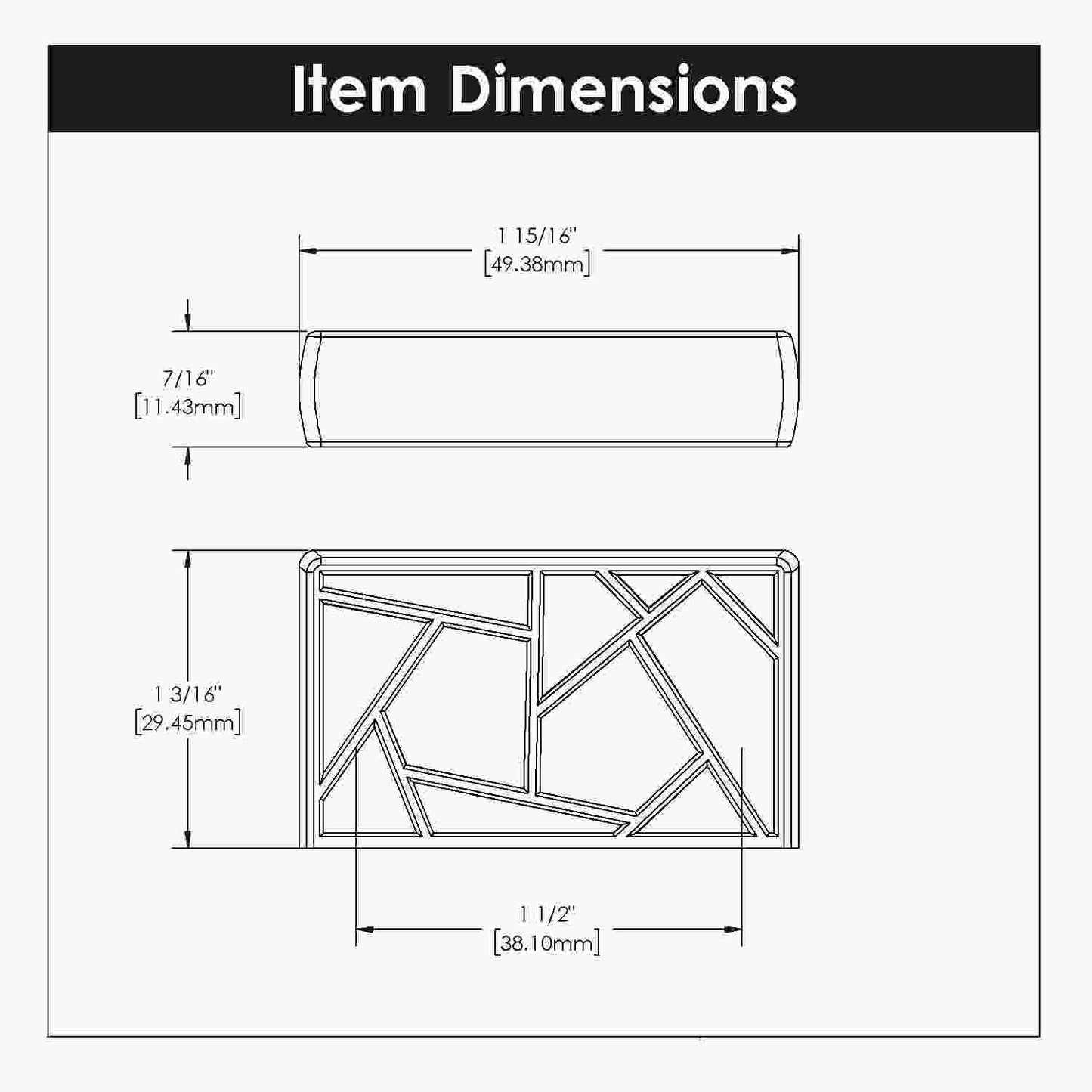 1-1/2 Inch Center to Center Cullet Pinch Knob