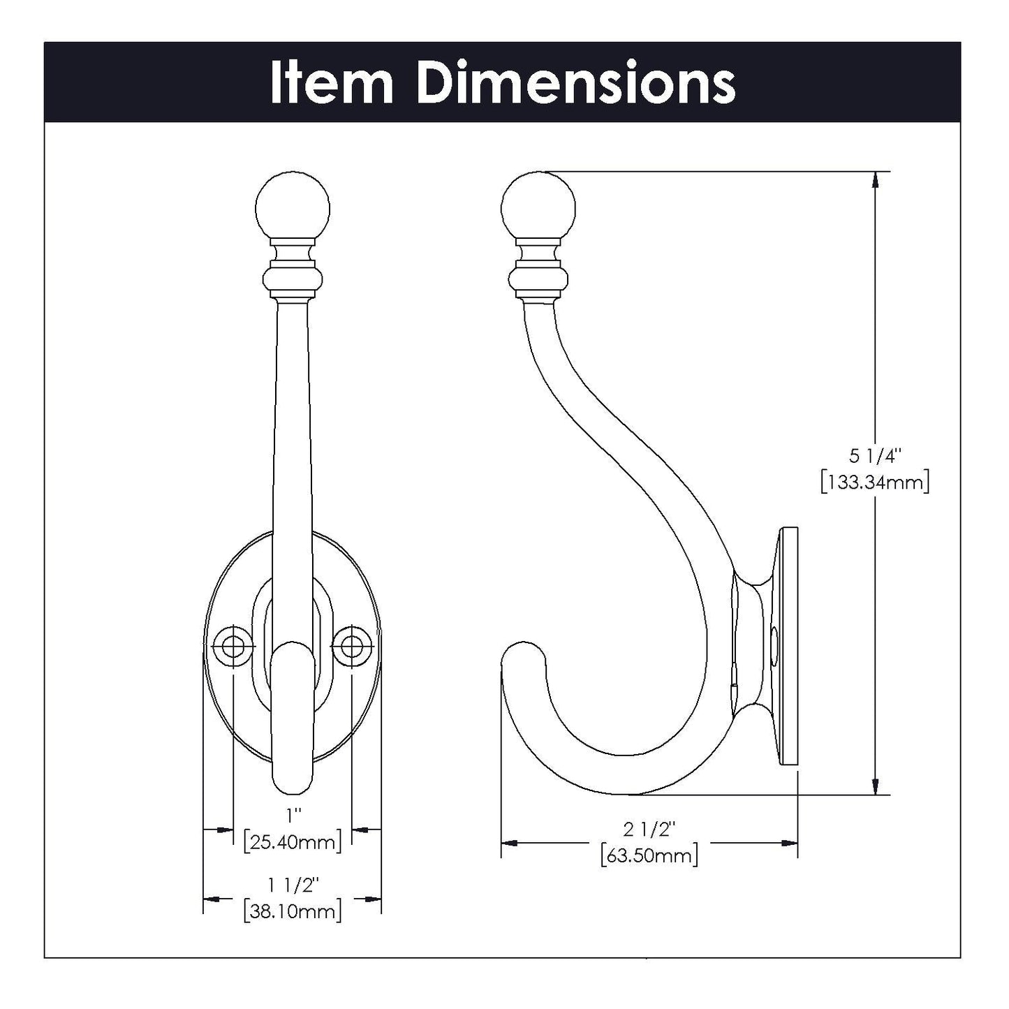 5-1/4 Inch Long Cottage Hook