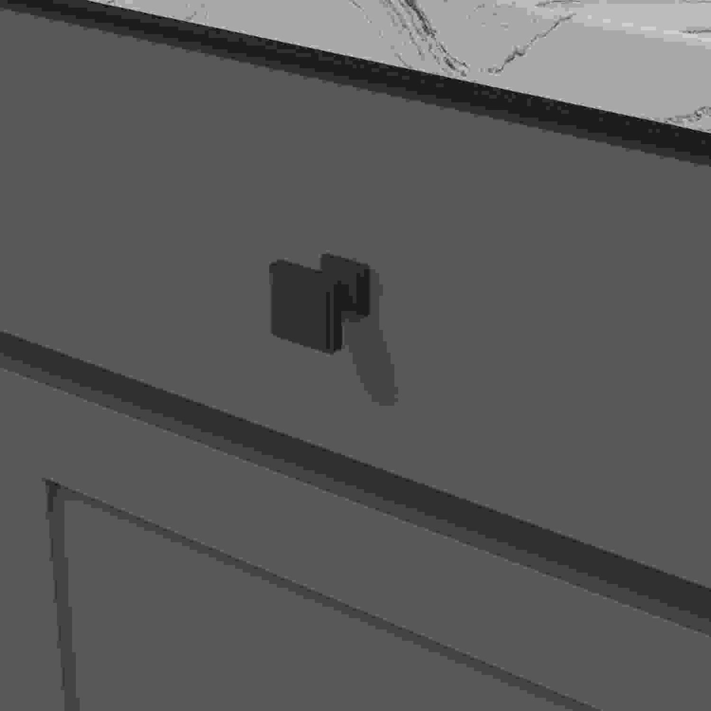 1-1/8 Inch Square Brownstone Square Knob