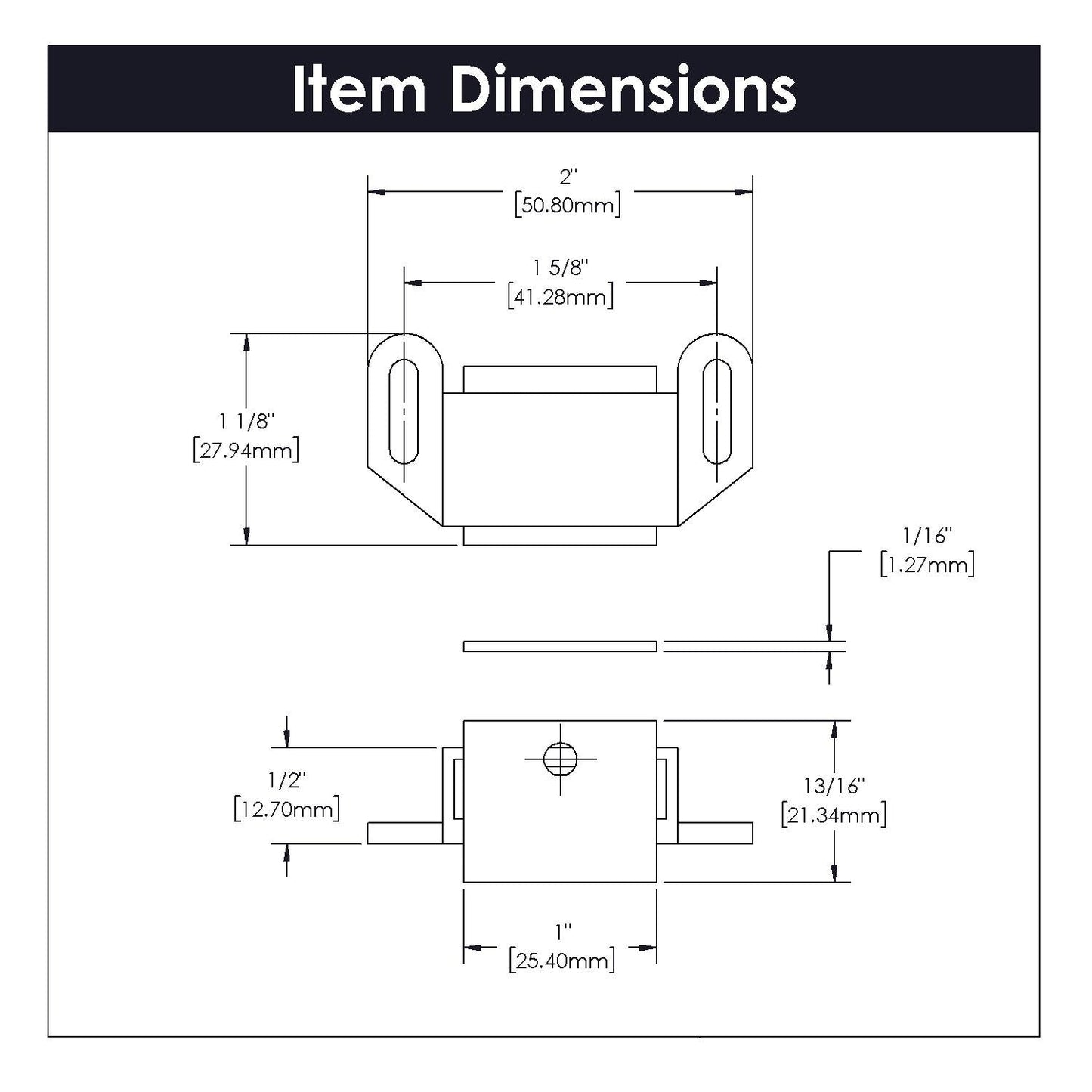 1-5/8 Inch Center to Center Catches
