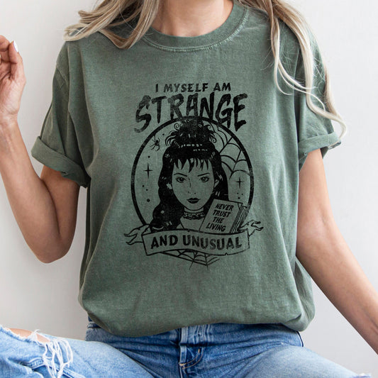 I Myself Am Strange And Unusual Retro Halloween Comfort Colors Tshirt