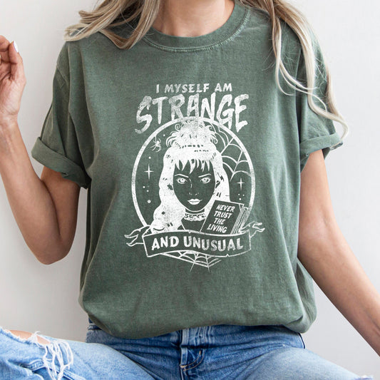 I Myself Am Strange And Unusual Retro Halloween Comfort Colors Tshirt