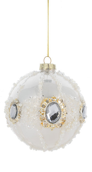 Elegant Vintage Jewel Glass Ornament -