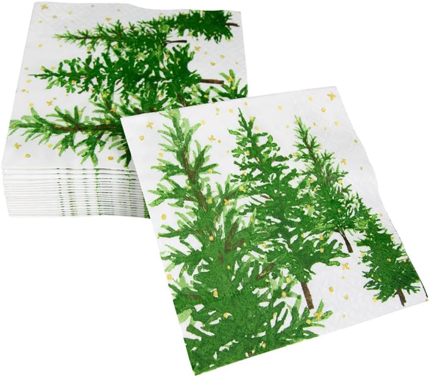 White Christmas Cocktail Napkin