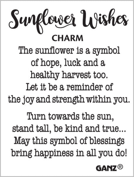 Sunflower Wishes Pocket Charm