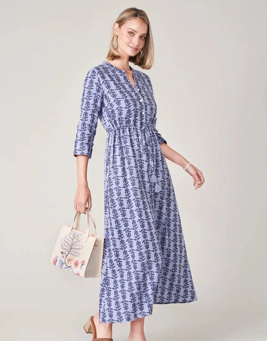 Kennedy Linen Dress - Bellinger Thistle Denim