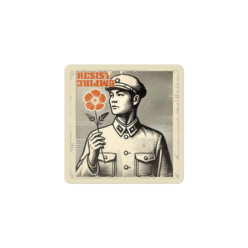 Resist Empire "Officer with Flower" Bubble-free sticker