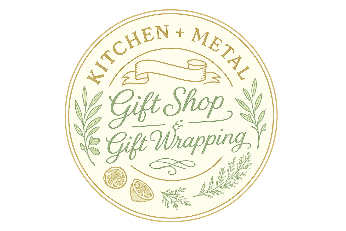 Kitchen + Metal Wrapping Paper: Gold | Gift Shop & Gift Wrapping | Kitchen + Metal