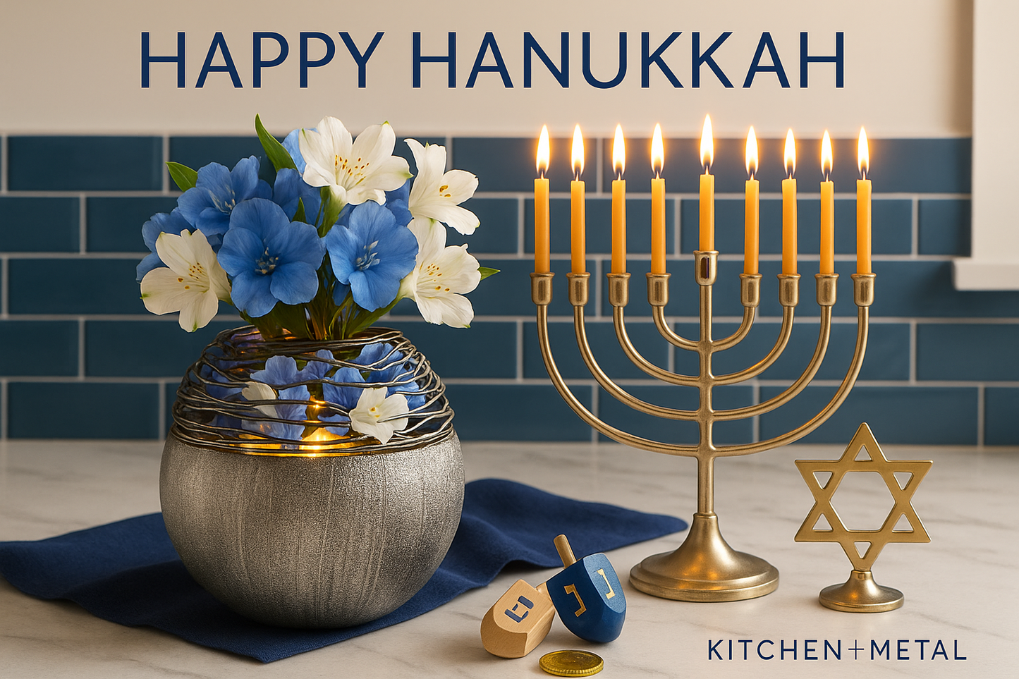 Kitchen + Metal Happy Hanukkah Lifestyle
