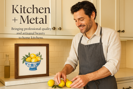 Kitchen + Metal lifestyle image with off-duty chef