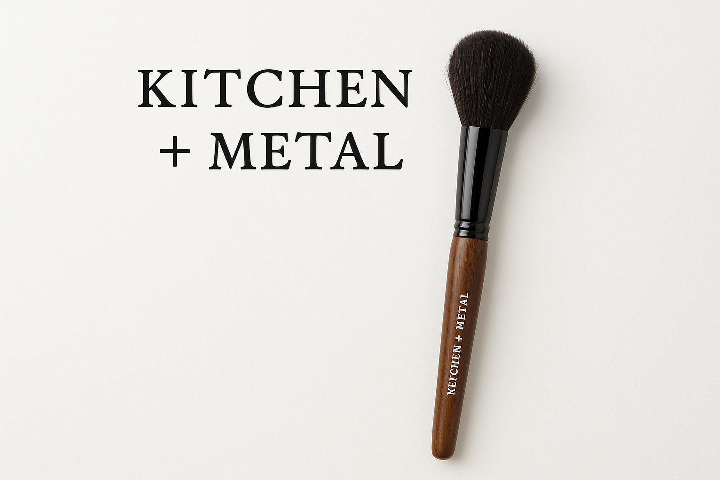 Kitchen + Metal Makeup Brush