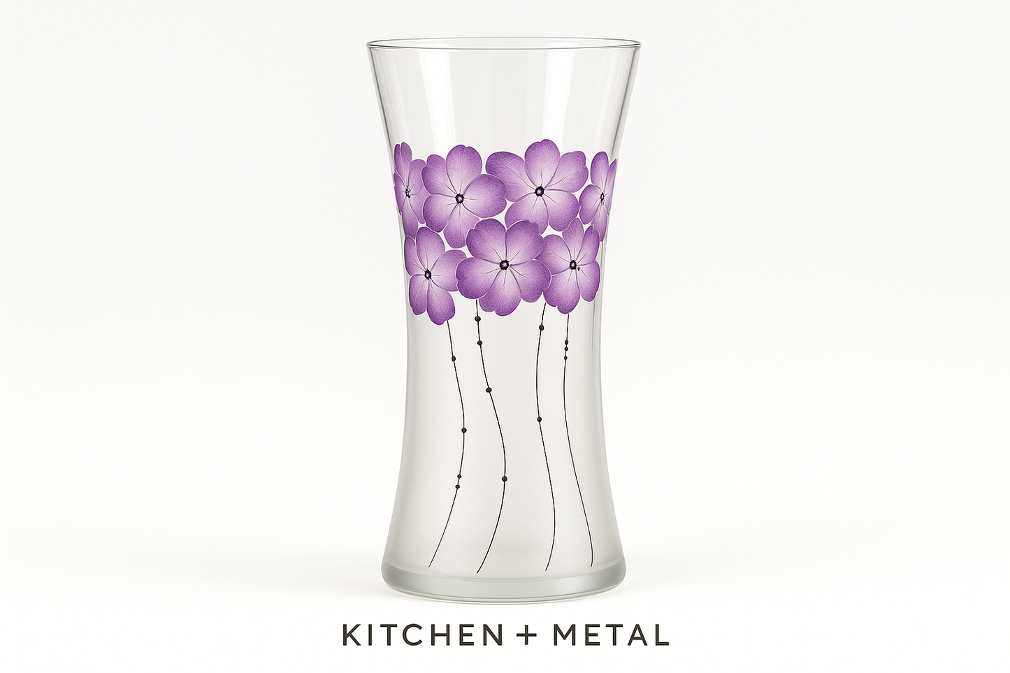 Kitchen + Metal Purple Floral Vase - Checkout Page