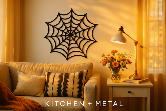 Kitchen + Metal Spider Web Wall Art in Happy Home Setting