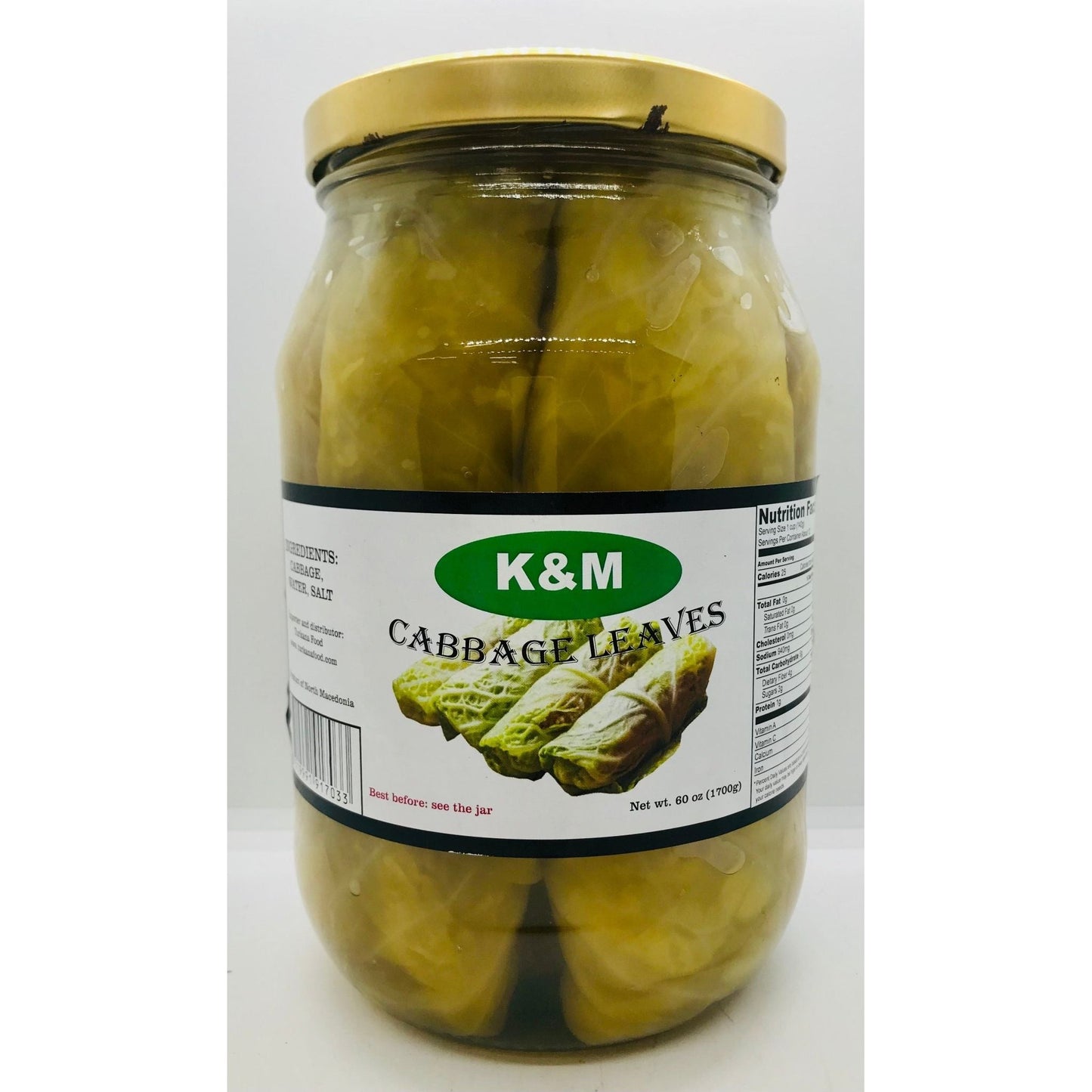K&m Cabbage Leaves In Brine 1700gr