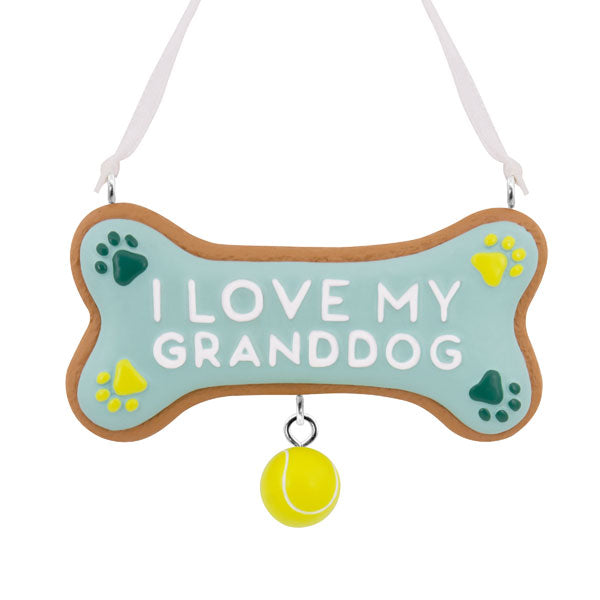 I Love My Granddog Ornament