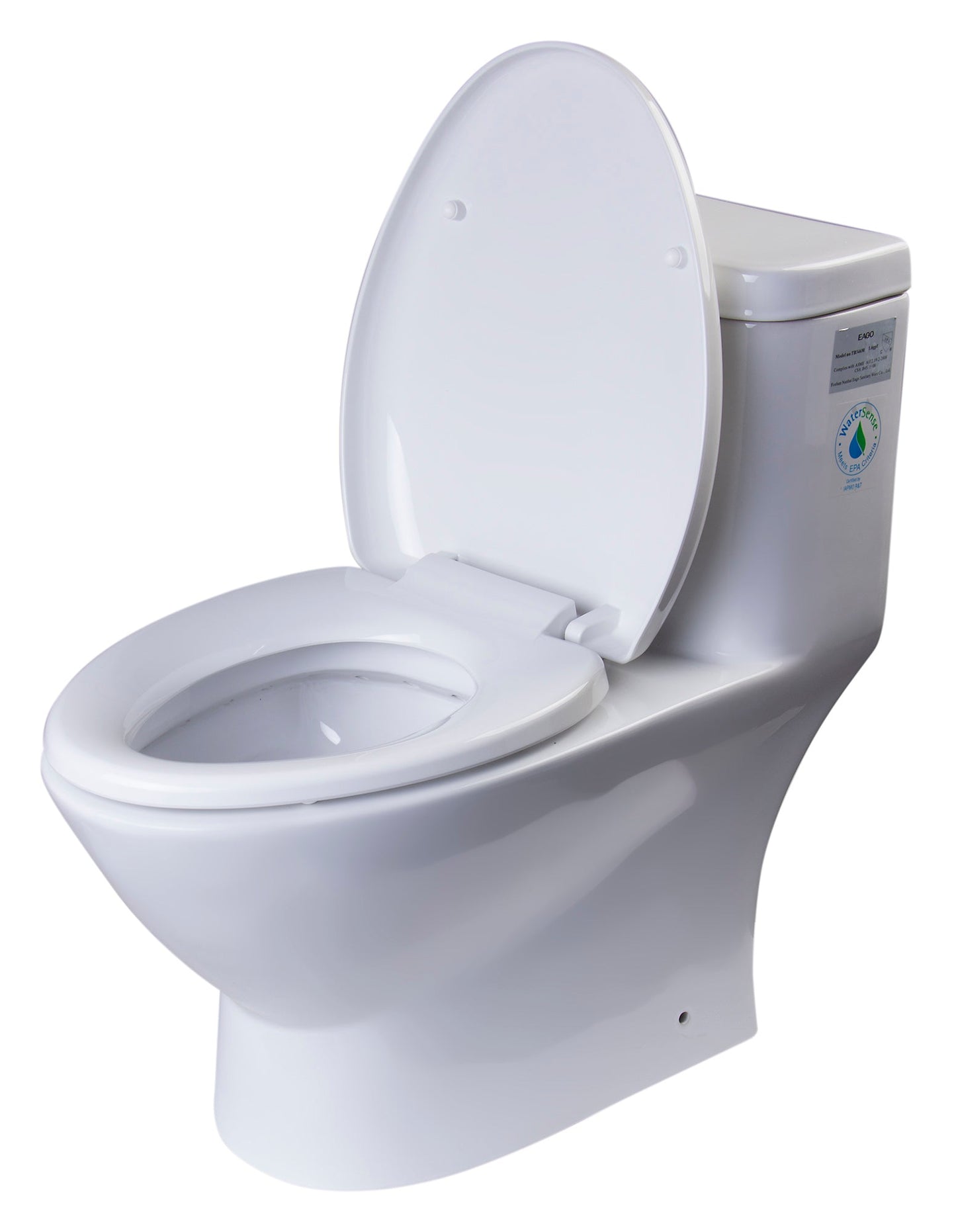 EAGO TB346 MODERN DUAL FLUSH ONE PIECE HIGH EFFICIENCY LOW FLUSH CERAMIC TOILET