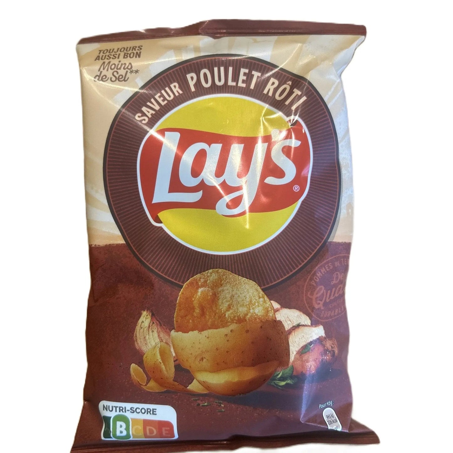Lay’s Roasted Chicken – Savory Roasted Chicken Flavored Potato Chips 40g Bag (France) Best by 29-June-2025