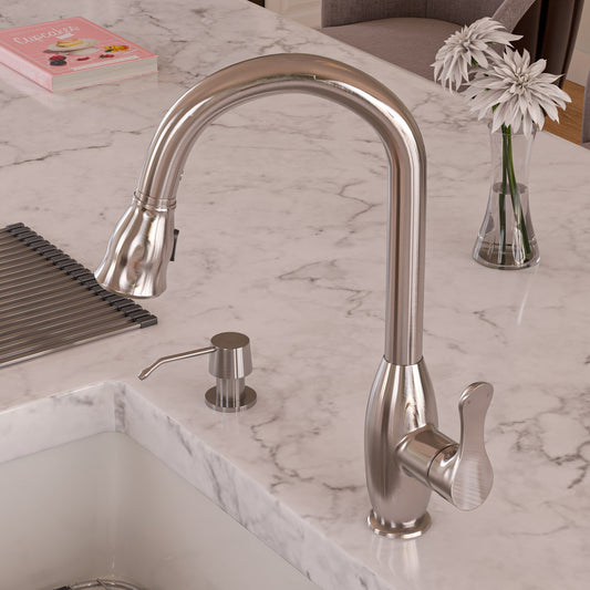 ALFI brand ABKF3783 Gooseneck Pull Down Kitchen Faucet