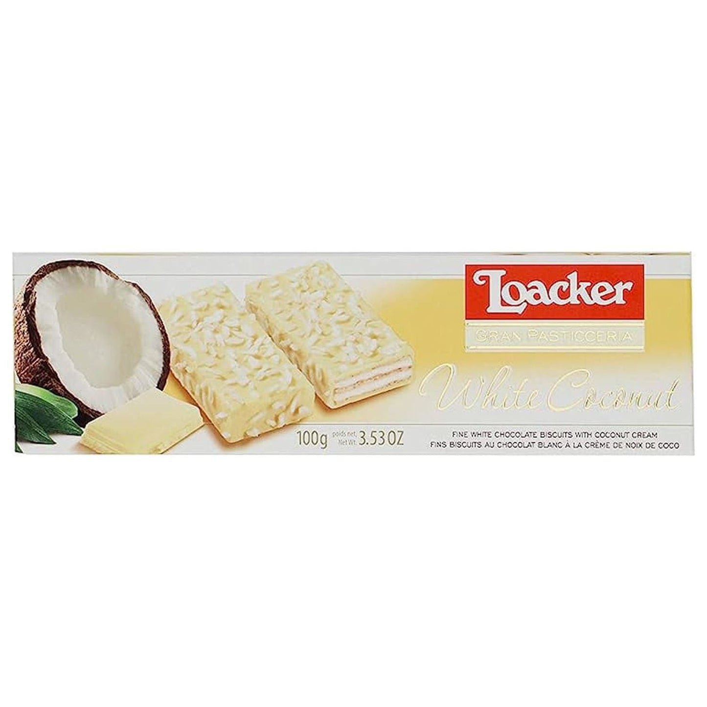 Loacker Patisserie White Coconut, 3.53 Oz