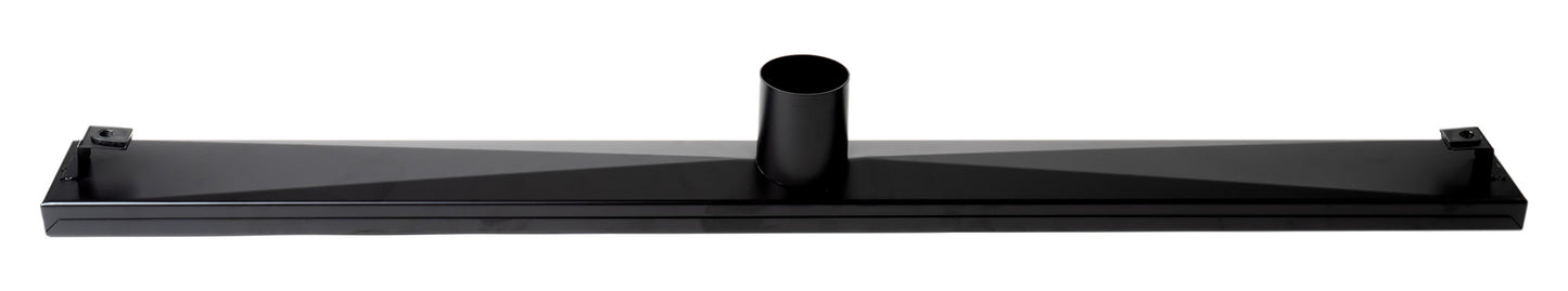 ALFI brand ABLD32C ABLD32C-BM 32" Black Matte Stainless Steel Linear Shower Drain with Groove Holes
