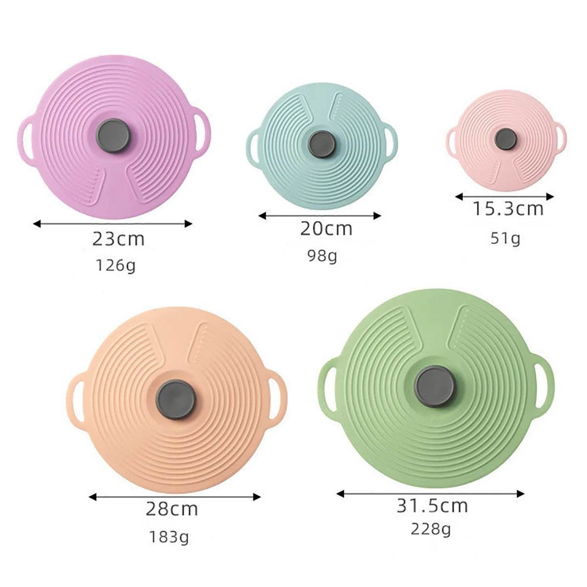 Silicone Fresh-Keeping Anti-Spill Lid – Leak-Proof, Dust-Proof, Reusable Food & Pot Cover for Kitchen Use