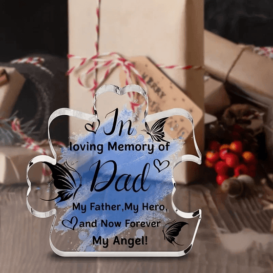 Memorial Acrylic Plaque for Dad In Loving Memory Table Decoration