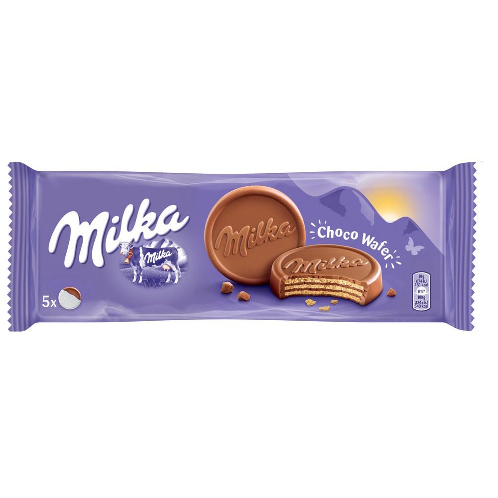 Milka Crispy Chocolate Wafers - 150g Snacks with Rich Alpine Milk Chocolate Cream, Made in Germany