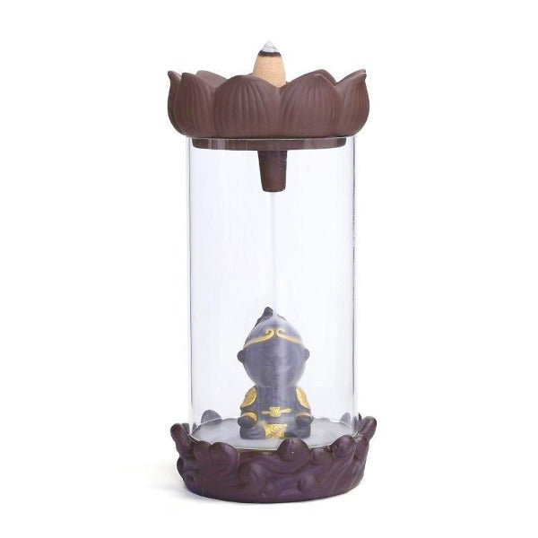 Glass Little Monk Backflow Incense Burner