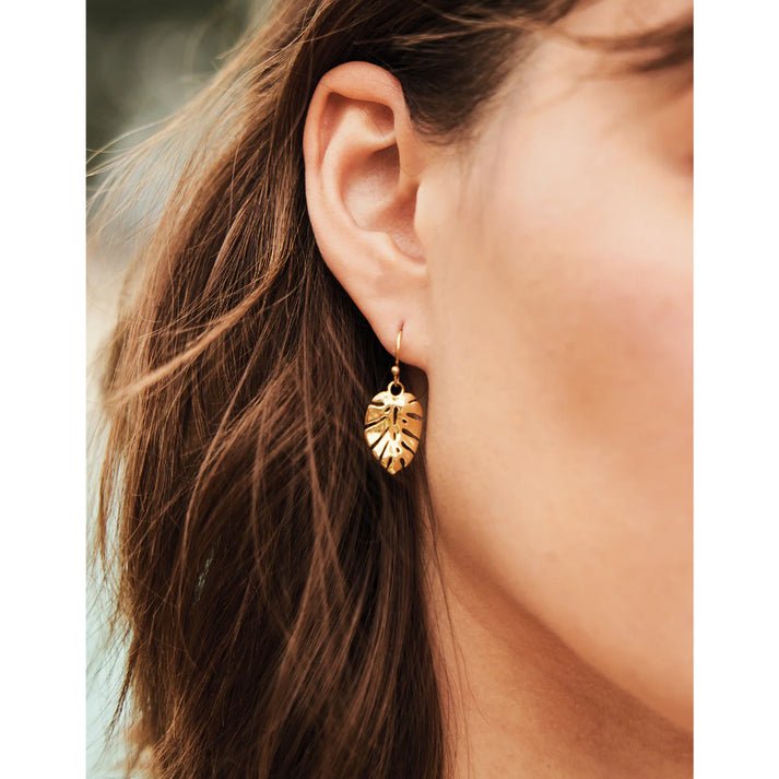 Monstera Earrings - Splash Collection
