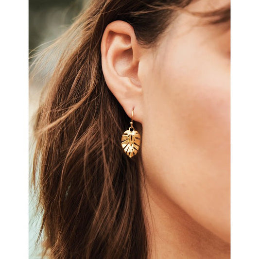 Monstera Earrings - Splash Collection