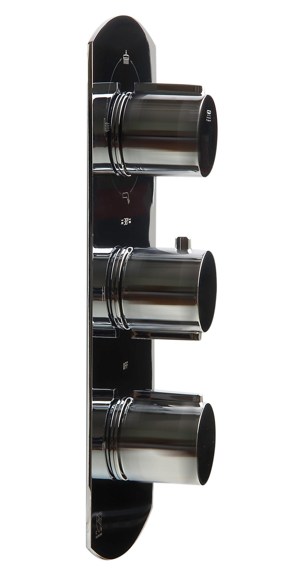 ALFI brand AB4101 Concealed 4-Way Thermostatic Valve Shower Mixer /w Round Knobs