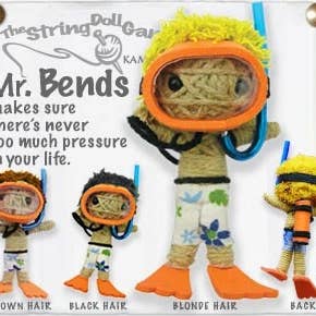 Mr. Bends the Snorkeler String Doll Keychain